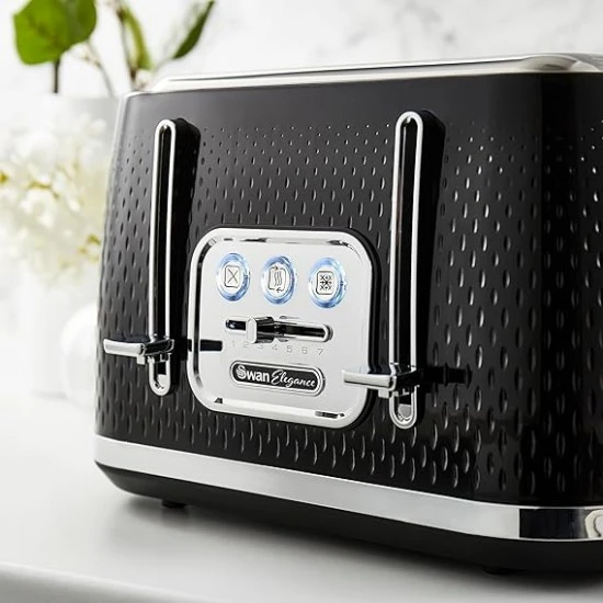 Shop quality Swan Elegance 4 Slice Toaster with 7 Browning Levels, Defrost and Reheat functions, Anti-Jam and Cord Storage, 2100W, Black in Kenya from vituzote.com Shop in-store or online and get countrywide delivery!