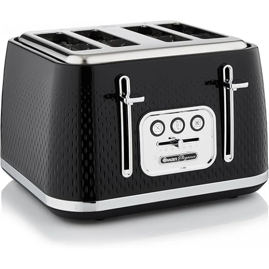 Shop quality Swan Elegance 4 Slice Toaster with 7 Browning Levels, Defrost and Reheat functions, Anti-Jam and Cord Storage, 2100W, Black in Kenya from vituzote.com Shop in-store or online and get countrywide delivery!