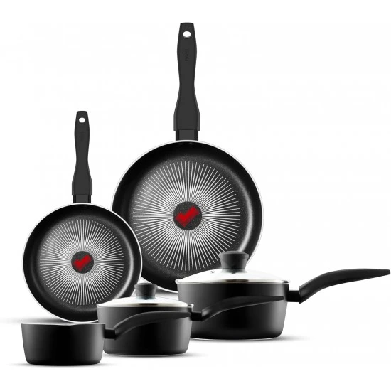 Tower SmartStart Gourmet 5 Piece Cookware Set with Easy Clean Aeroglide Non-Stick Coating, Black, T700314 Shop quality Tower SmartStart Gourmet 5 Piece Cookware Set with Easy Clean Aeroglide Non-Stick Coating, Black in Kenya from vituzote.com Shop in-store or online and get countrywide delivery!