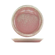 Neville Genware Terra Porcelain Rose Coupe Plate, 24cm