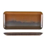 Neville Genware Terra Porcelain Rustic Copper Narrow Rectangular Platter 36 x 16.5cm