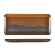Neville Genware Terra Porcelain Rustic Copper Narrow Rectangular Platter 36 x 16.5cm