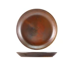 Neville Genware Terra Porcelain Rustic Copper Coupe Plate 19 x 2.5cm (Dia x H)
