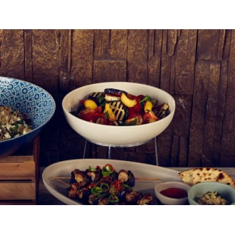 Neville Genware White Copenhagen Melamine Buffet Bowl,  28 x 7.5cm 