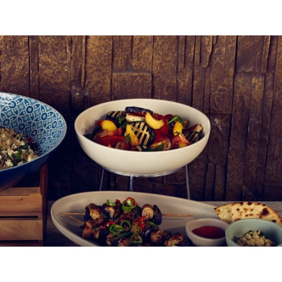 Neville Genware White Copenhagen Melamine Buffet Bowl,  28 x 7.5cm  Neville Genware White Copenhagen Melamine Buffet Bowl,  28 x 7.5cm