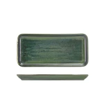 Neville Genware Terra Porcelain Aqua Green Narrow Rectangular Platter 27 x 12.5cm( L x W)