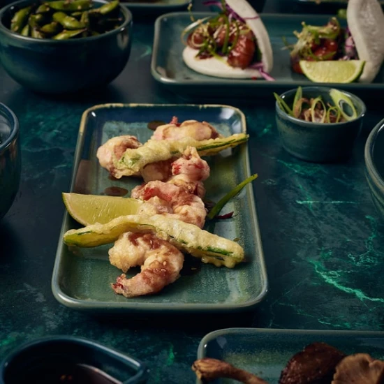 Neville Genware Terra Porcelain Aqua Green Narrow Rectangular Platter 27 x 12.5cm( L x W) Neville Genware Terra Porcelain Aqua Green Narrow Rectangular Platter 27 x 12.5cm( L x W)