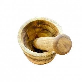 Sunny Daze Handcrafted Meru Oak Mortar & Pestle