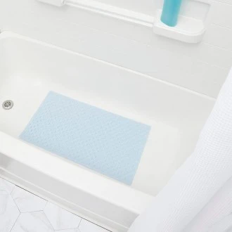 Home Basics Rectangular Bath Mat, Blue