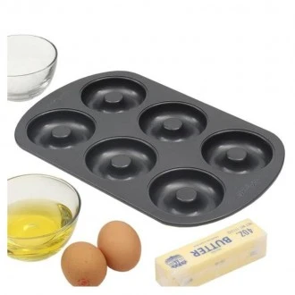 Baker’s Secret Essentials 6-Cavity Non-Stick Steel Donut Pan