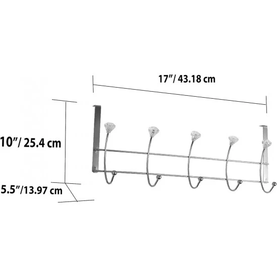 Home Basics 5 Hook Hanging Rack with Crystal Knobs, Chrome, DH41775 Shop quality Home Basics 5 Hook Hanging Rack with Crystal Knobs, Chrome in Kenya from vituzote.com Shop in-store or online and get countrywide delivery!