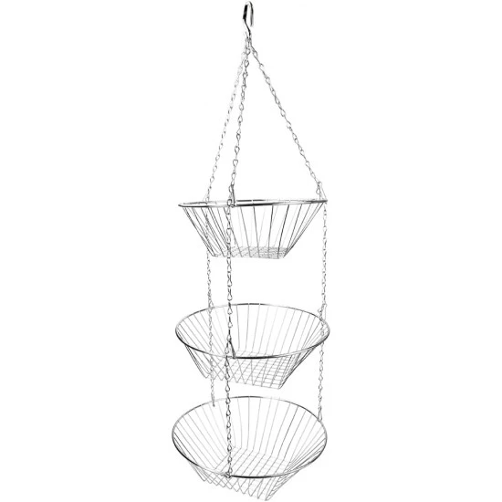 Home Basics 3 Tier Wire Hanging Round Fruit Basket, Chrome Finish, HB00099 Shop quality Home Basics 3 Tier Wire Hanging Round Fruit Basket, Chrome Finish in Kenya from vituzote.com Shop in-store or online and get countrywide delivery!