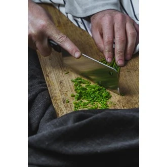 World of Flavours Oriental Fully Forged Cleaver, Stainless steel with riveted handles
