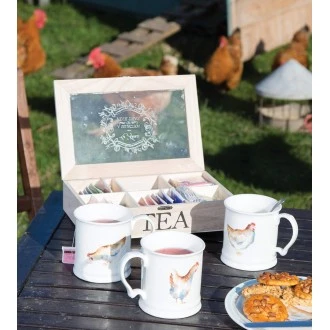 La Cafetière 6 Compartment Wooden Tea Box