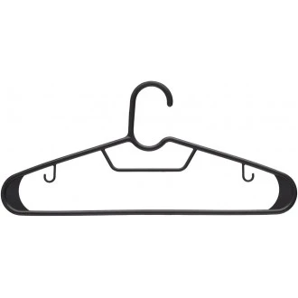 Home Basics 6-Piece Plastic Hangers, Black