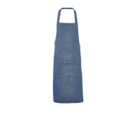 Neville Genware Washed Denim Bib Apron 70 x 90cm (Light Denim)