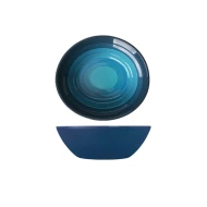 Neville Genware Azure Blue Atlantis Melamine Oval Bowl,  23 x 20.5 x 7.5cm