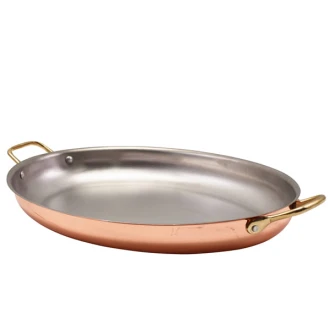 GenWare Copper Plated Oval Dish 37.5 x 26cm 37.5 x 26 x 4.5cm (L x W x H)