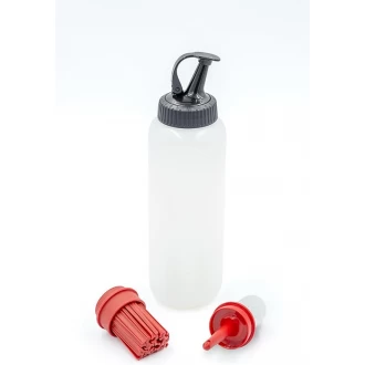MasterClass Barbecue Bottle Set with 3 Interchangeable Heads, 350ml Marinating and Dressing Bottle for Grilled Meats and Vegetables
