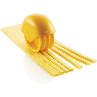Silikomart Bake'n'Roll, Rolling Pin for Pasta and Snacks, Colour Yellow.