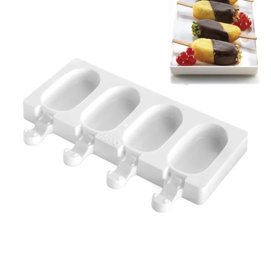 SilikoMart Mini Classic Ice Cream Silicone Mould ( Includes 50 wooden sticks & Recipe booklet)