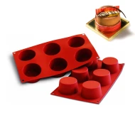 Silikomart Muffin Mould Medium Size 6 Cavities Terracotta Silicone