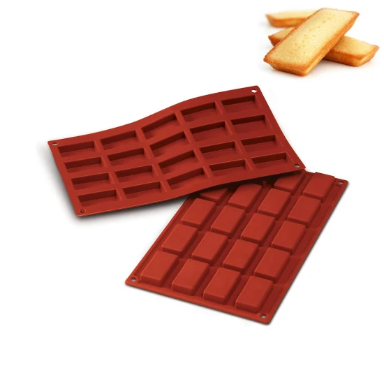 Silikomart Finanzieri Silicone Mould, 4.9 x 2.6 x 1.1 cm