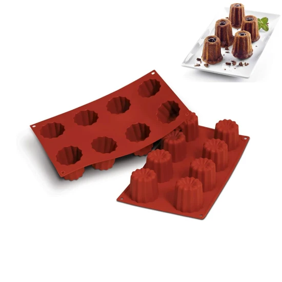 Silikomart Bordelaise Bordelais Cake Mould, 45mm, Terracotta