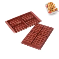 Silikomart Waffle Shape Mould Large 4 Cavities 