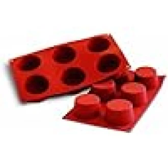Silikomart Muffin Mould Medium Size 6 Cavities Terracotta Silicone