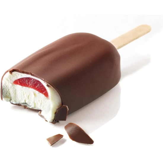 SilikoMart Mini Classic Ice Cream Silicone Mould ( Includes 50 wooden sticks & Recipe booklet)