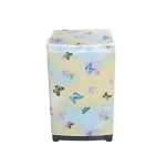 VZ PEVA Top Load Washing Machine Cover, Pastel Ombre & Butterfly Floral, Waterproof Dust Cover with Zipper - 55x58x87cm