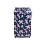 VZ PEVA Top Load Washer Cover, Navy & Pink Rose Floral, Waterproof Dust Cover with Zipper - 55x58x87cm