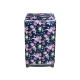 VZ PEVA Top Load Washer Cover, Navy & Pink Rose Floral, Waterproof Dust Cover with Zipper - 55x58x87cm