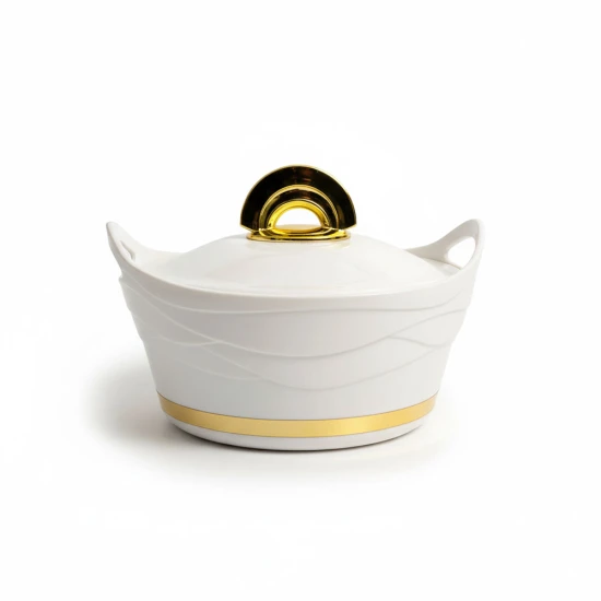 Majestic Insulated Hot Pot with Stainless Steel Lid & Bowl – 1.5L (1500ml), White Majestic Insulated Hot Pot with Stainless Steel Lid & Bowl – 1.5L (1500ml), White