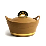 Majestic Insulated Hot Pot with Stainless Steel Lid & Bowl – 2.5L (2500ml), Brown