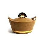 Majestic Insulated Hot Pot with Stainless Steel Lid & Bowl – 1.5L (1500ml), Brown