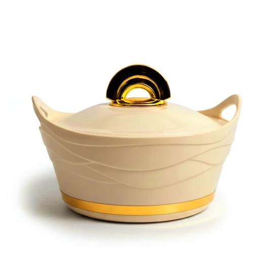 Majestic Insulated Hot Pot with Stainless Steel Lid & Bowl – 2.5L (1500ml), Cream