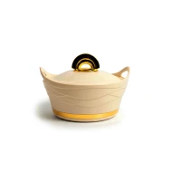 Majestic Insulated Hot Pot with Stainless Steel Lid & Bowl – 1L (100ml), Cream