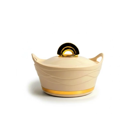 Majestic Insulated Hot Pot with Stainless Steel Lid & Bowl – 1L (100ml), Cream