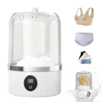 Cordless Underwear Washer with Laundry Cup – 1L Rechargeable Mini Washing Machine for Bras, Socks & Delicates
