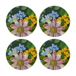 Creative Tops Floral Pack of 4 Premium Round Coasters
