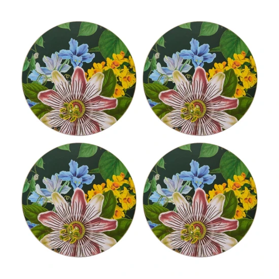 Creative Tops Floral Pack of 4 Premium Round Coasters