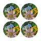 Creative Tops Floral Pack of 4 Premium Round Coasters