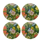 Creative Tops Floral Pack of 4 Premium Round Placemats