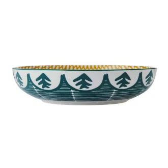 Mikasa Green Leaf Stoneware Bowl, 900ml, 21 x 5cm