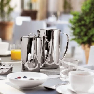 Arthur Krupp Mirror Polished Stainless Steel Coffee Pot, 900 ml 