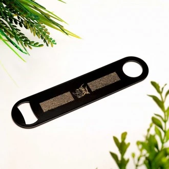 Zuri Stainless Steel Bar Blade, Rhino Design- Matte Black