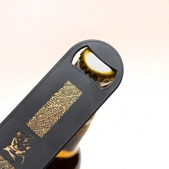 Zuri Stainless Steel Bar Blade, Lion Design- Matte Black