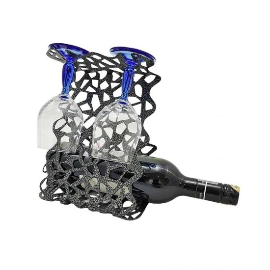 Shop quality Zuri Wine & Glass Holder Silver - Made in Kenya in Kenya from vituzote.com Shop in-store or online and get countrywide delivery!